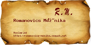 Romanovics Mónika névjegykártya