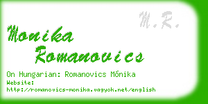 monika romanovics business card